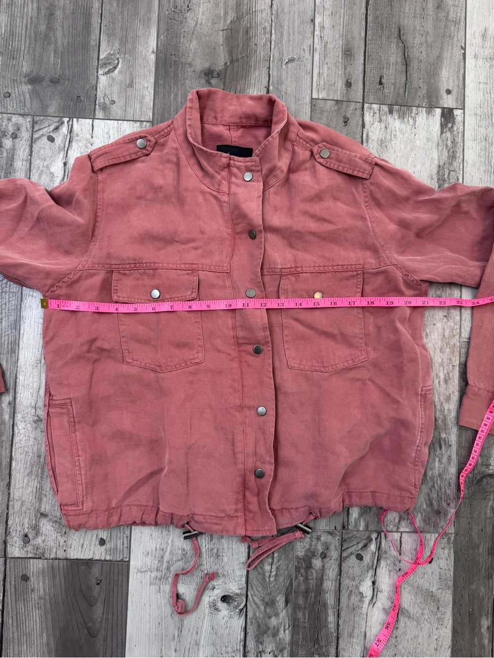Rails Collins Jacket Women Small Full Zip Snaps Lyocell Linen Brick Color - Picture 5 of 12
